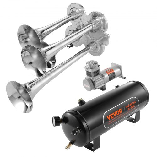 Train Horns Kit 4 Trumpet Air Horn Kit 150dB Train Horns for Pickup