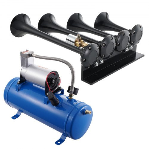 Train Horns Kit 4 Trumpet Air Horn Kit 150dB Train Horns for Pickup