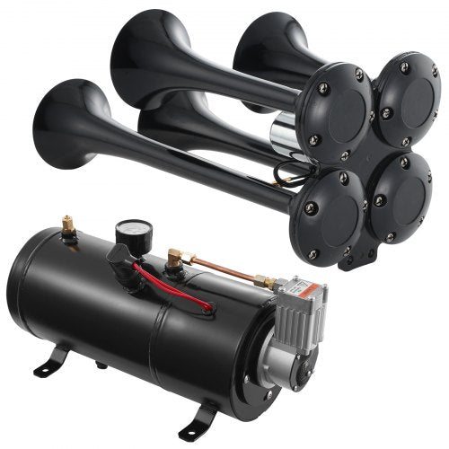 Train Horns Kit 4 Trumpet Air Horn Kit 150dB Train Horns for Pickup