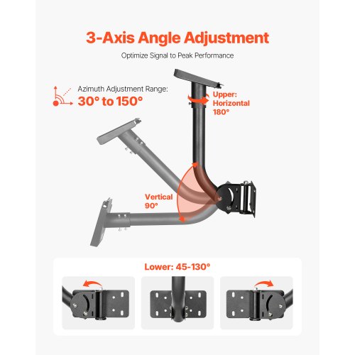 Starlink Gen 3 Mount Adjustable Angle Wall Mounting Standard Gen 3 Pipe