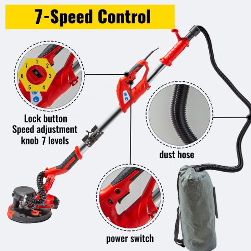 Drywall Sander 850W Electric Electric Sander Variable Speed 8001750RPM