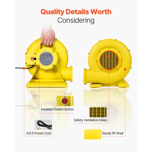 Inflatable Blower 380W450W 05 0.6 HP Bounce House Blower Pump