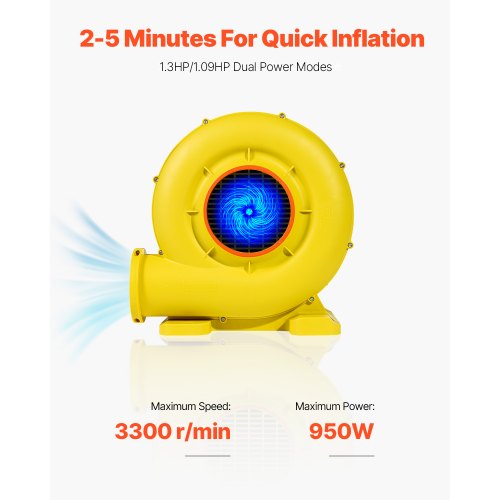 Inflatable Blower 750W950W 1.3 HP Bounce House Blower Pump Commercial