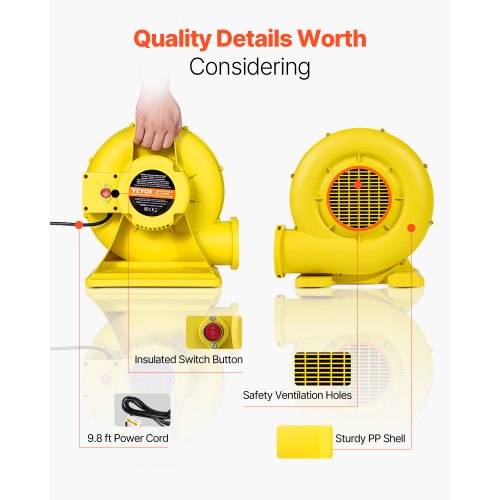 Inflatable Blower 750W950W 1.3 HP Bounce House Blower Pump Commercial