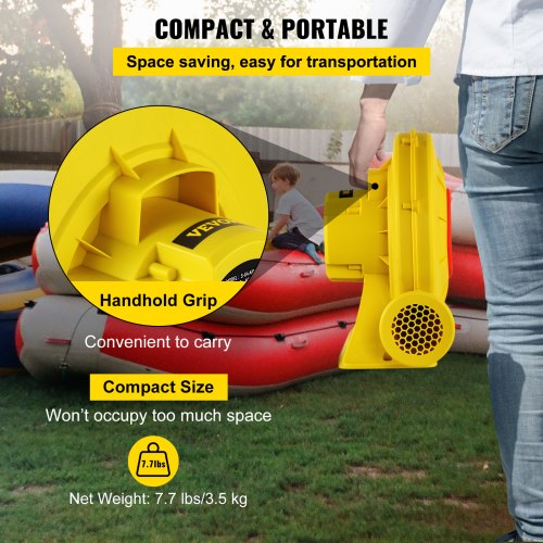 Air Blower 450W 06HP Inflatable Blower Portable and Powerful Bounce House