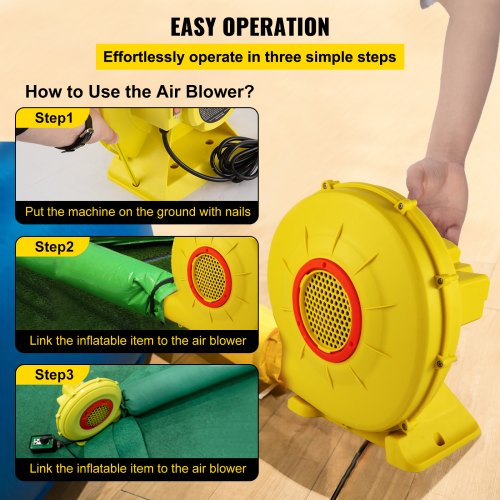 Air Blower 450W 06HP Inflatable Blower Portable and Powerful Bounce House