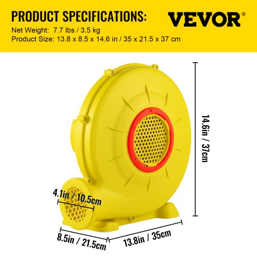 Air Blower 450W 06HP Inflatable Blower Portable and Powerful Bounce House