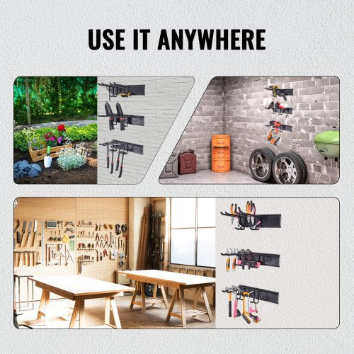 Garage Tool Organizer 800 lbs Max Load Capacity Wall Mount Yard Garden