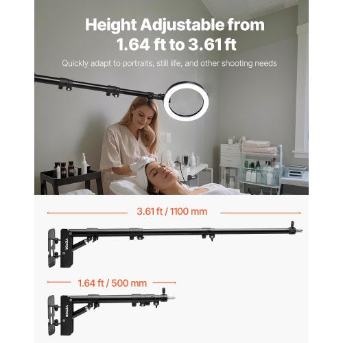 Ring Light Wall Mount Boom Arm 3937 in100 cm Triangle Boom Arm Support