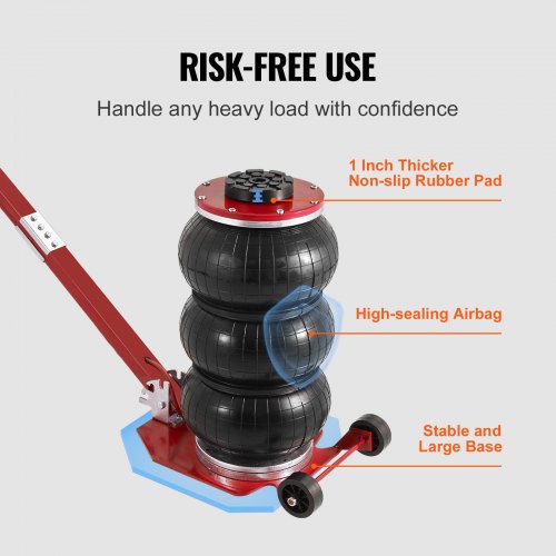 Air Jack 3 Ton6600 lbs Triple Bag Air Jack Airbag Jack with Six Steel