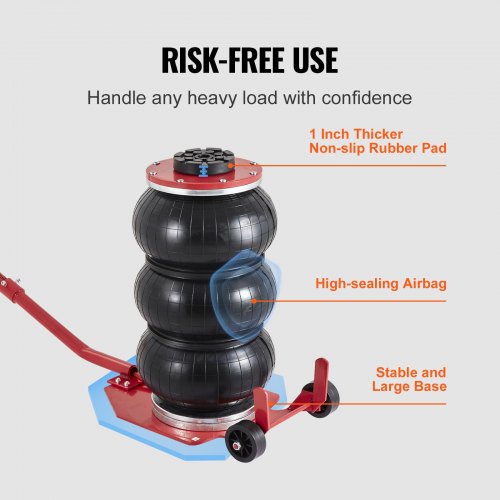 Air Jack 3 Ton6600 lbs Triple Bag Air Jack Airbag Jack with Six Steel
