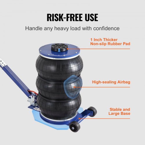 Air Jack 5 Ton11000 lbs Triple Bag Air Jack Airbag Jack with Six Steel