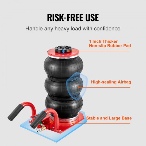 Air Jack 3 Ton6600 lbs Triple Bag Air Jack Airbag Jack with Six Steel