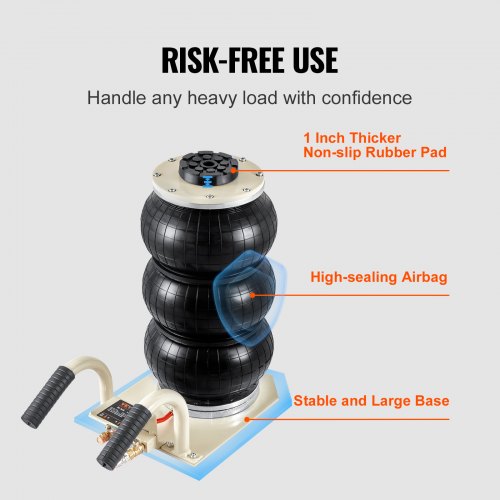 Air Jack 3 Ton6600 lbs Triple Bag Air Jack Airbag Jack with Six Steel