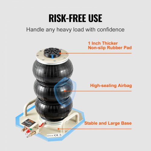 Air Jack 3 Ton6600 lbs Triple Bag Air Jack Airbag Jack with Six Steel