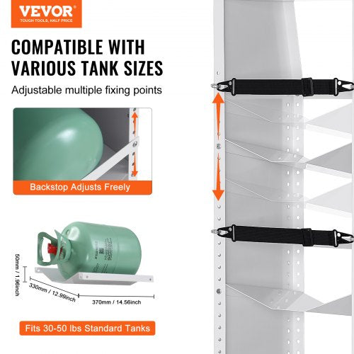 Refrigerant Tank Rack with 3 x 3050lb Bottle Tanks Cylinder Tank Rack