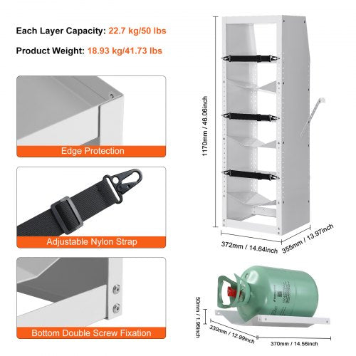 Refrigerant Tank Rack with 3 x 3050lb Bottle Tanks Cylinder Tank Rack