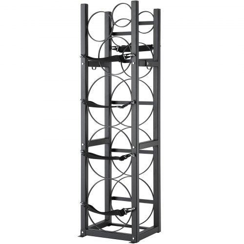 Refrigerant Tank Rack with 3 x 30lbs and Other 3 Small Bottle Tanks