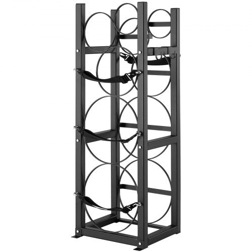 Refrigerant Tank Rack with 2 x 30lbs and Other 3 Small Bottle Tanks
