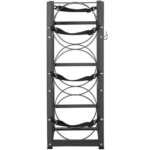 Refrigerant Tank Rack with 3 x 30lbs Bottle Tanks Cylinder Tank Rack