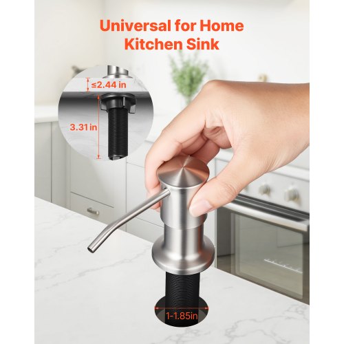 Soap Dispenser for Kitchen Sink Stainless Steel Built in Sink Soap