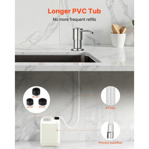 Soap Dispenser for Kitchen Sink Stainless Steel Built in Sink Soap