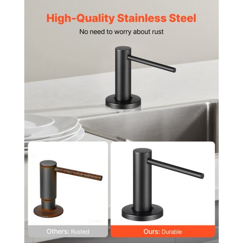 Soap Dispenser for Kitchen Sink Stainless Steel Built in Sink Soap 1