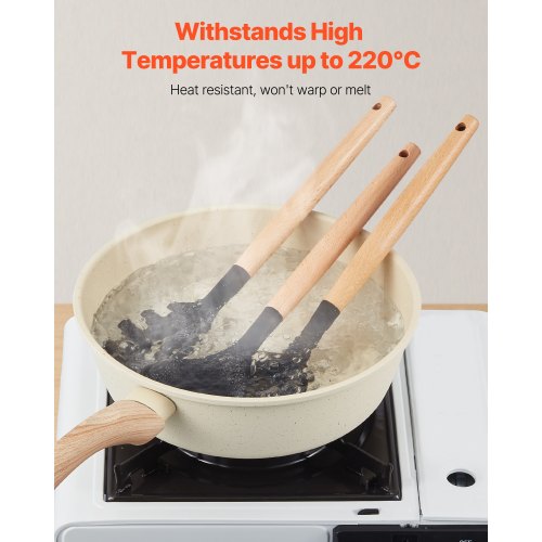 Kitchen Cooking Utensils Set 50 PCS Silicone Spatula Set with Holder 428°F