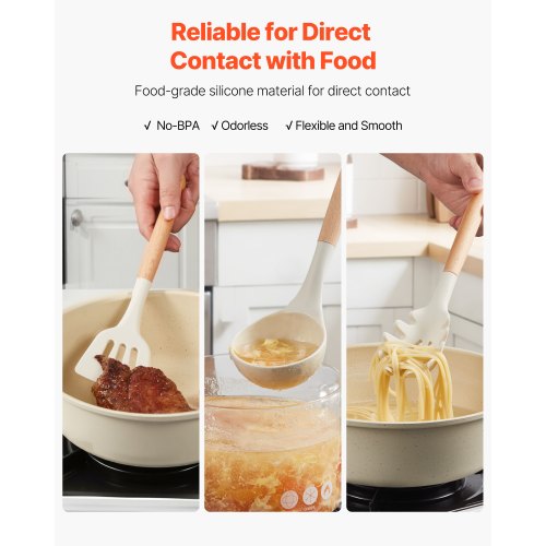 Kitchen Cooking Utensils Set 34 PCS Silicone Spatula Set with Holder 428°F