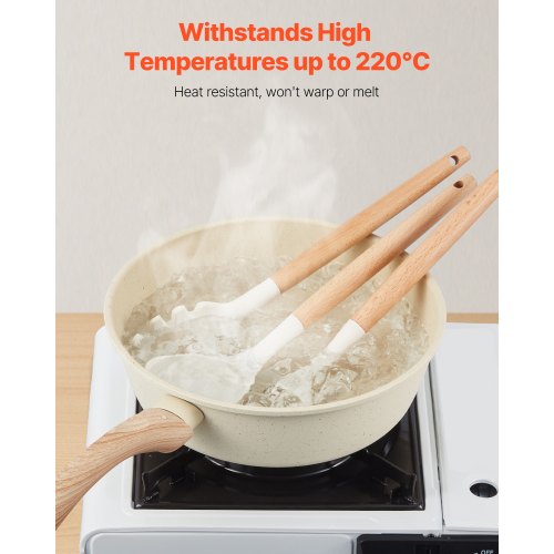 Kitchen Cooking Utensils Set 34 PCS Silicone Spatula Set with Holder 428°F