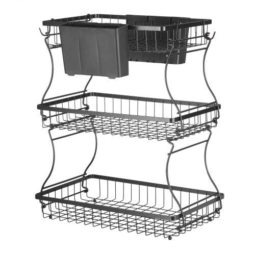 3 Tier Fruit Basket Countertop Fruits Vegetable Bowl with Banana Hangers
