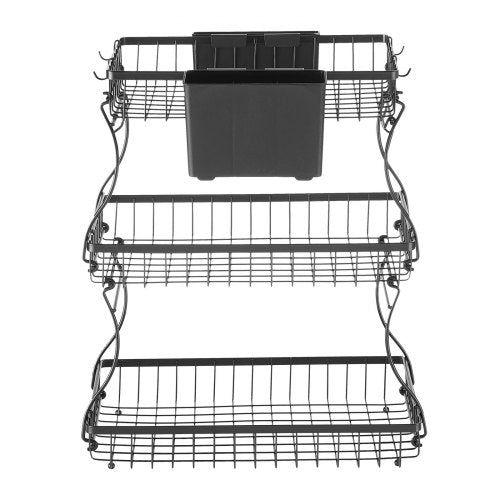 3 Tier Fruit Basket Countertop Fruits Vegetable Bowl with Banana Hangers