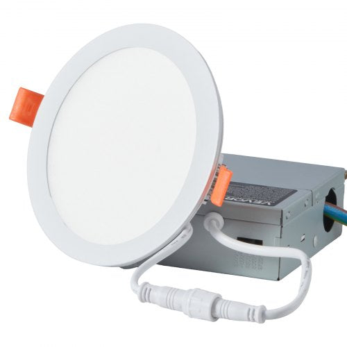 12 Pack 6 Inch LED Recessed Ceiling Light 5CCT Canless Wafer Downlight