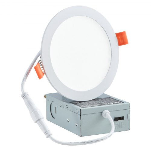 12 Pack 6 Inch LED Recessed Ceiling Light 5CCT Canless Wafer Downlight