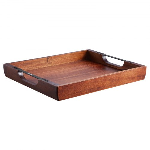 Wood Serving Tray Acacia Wooden Tray Board with Handles Decorative Rustic
