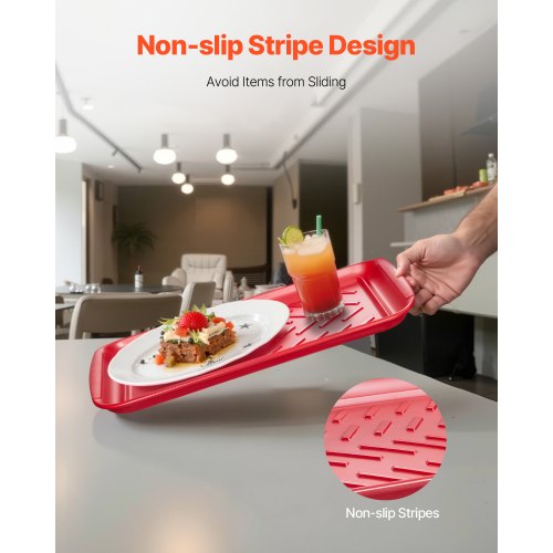 Plastic Serving Trays 2Pack Grilling Prep and Serve Trays with Handles