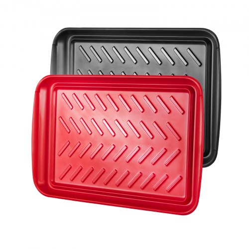 Plastic Serving Trays 2Pack Grilling Prep and Serve Trays with Handles