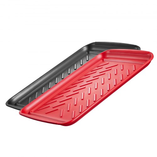 Plastic Serving Trays 2Pack Grilling Prep and Serve Trays with Handles