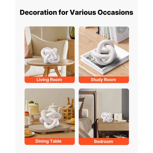 Wood Chain Link Decor 3 Link Hand Carved Wooden Knot Decor Coffee Table