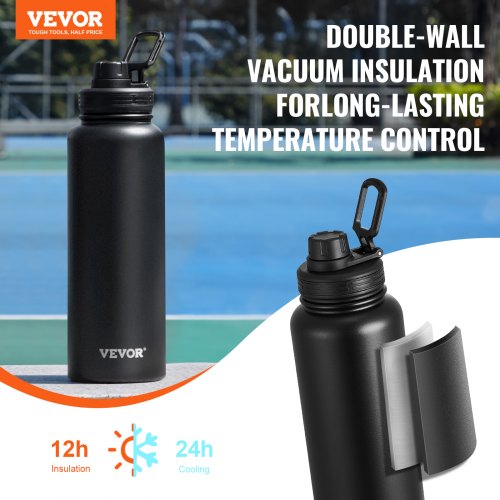 40 oz Insulated Water Bottle Stainless Steel Camping Hiking Hydration