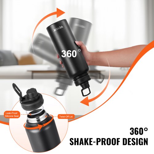 40 oz Insulated Water Bottle Stainless Steel Camping Hiking Hydration