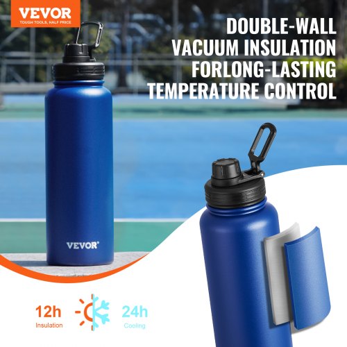40 oz Insulated Water Bottle Stainless Steel Camping Hiking Hydration