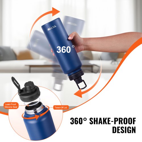40 oz Insulated Water Bottle Stainless Steel Camping Hiking Hydration