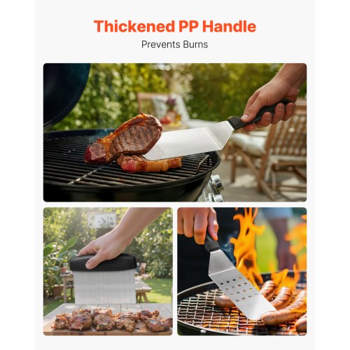 28PCS Griddle Accessories Kit Flat Top Grill Accessory Enlarged Spatula