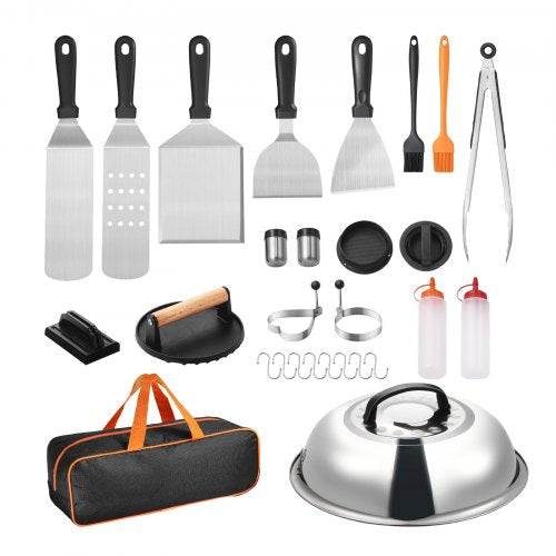 28PCS Griddle Accessories Kit Flat Top Grill Accessory Enlarged Spatula