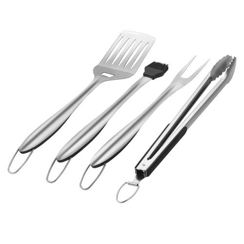 Grilling Accessories 4PCS BBQ Grill Tool Set Heavy Duty Stainless Steel