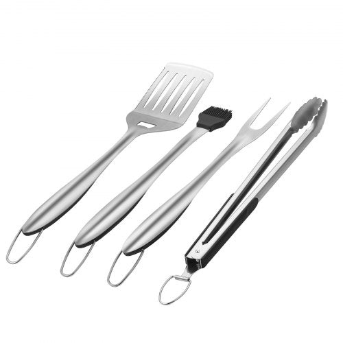 Grilling Accessories 4PCS BBQ Grill Tool Set Heavy Duty Stainless Steel
