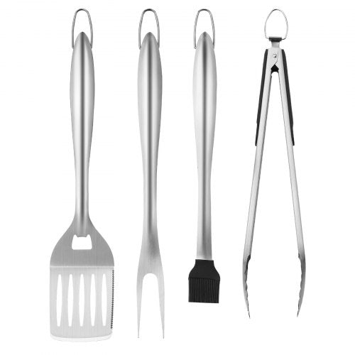 Grilling Accessories 4PCS BBQ Grill Tool Set Heavy Duty Stainless Steel