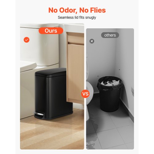 Slim Bathroom Trash Can 114 x 571 x 10.7 Inch Small Bedroom Trashcan with Step