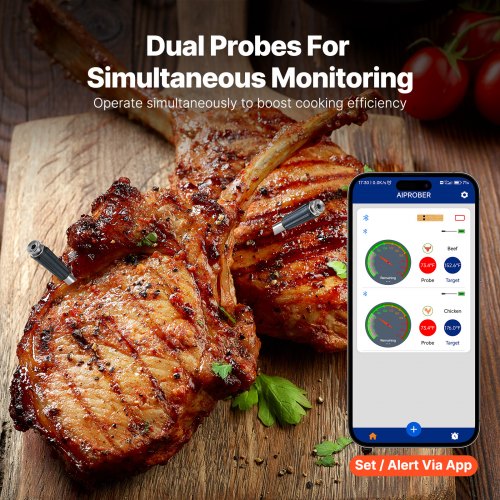Wireless Meat Thermometer 500 ft Range Wireless Bluetooth Meat Thermometer